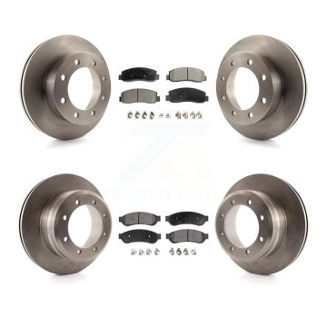 Front Rear Disc Brake Rotors And Ceramic Pads Kit For Ford F-350 Super Duty F-450 K8T-100941