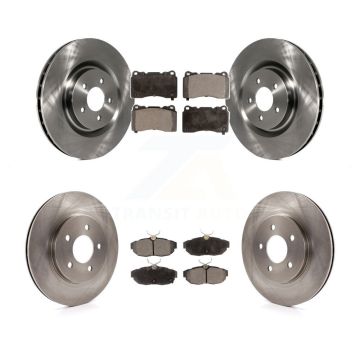 Front Rear Disc Brake Rotors And Ceramic Pads Kit For Ford Mustang K8T-100948