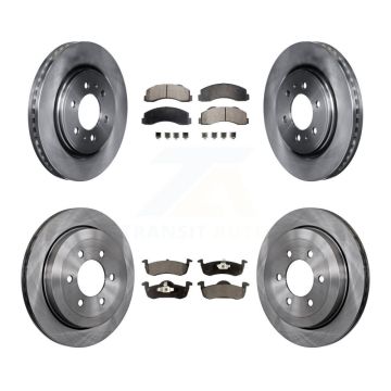 Front Rear Brake Rotors & Ceramic Pad Kit For 2010-2017 Ford Expedition Lincoln Navigator K8T-100952