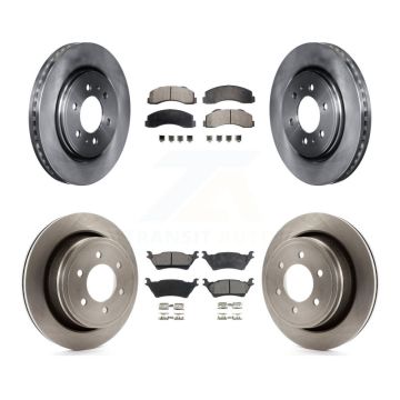 Front Rear Disc Brake Rotors And Ceramic Pads Kit For Ford F-150 K8T-100953