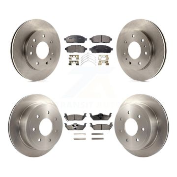 Front Rear Disc Brake Rotors And Ceramic Pads Kit For 2009 Ford F-150 With 7 Lug Wheels K8T-100959