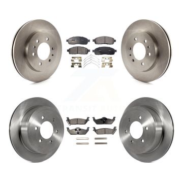 Front Rear Disc Brake Rotors And Ceramic Pads Kit For 2009 Ford F-150 With 6 Lug Wheels K8T-100960