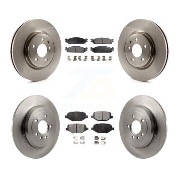 Front Rear Disc Brake Rotors And Ceramic Pads Kit For 2009-2010 Lincoln MKS K8T-100962