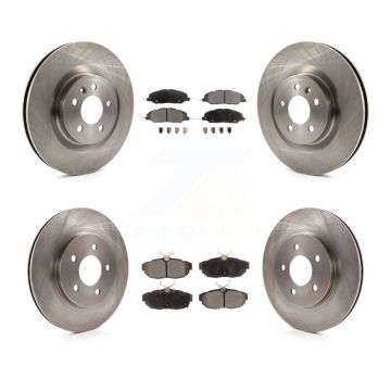 Front Rear Disc Brake Rotors And Ceramic Pads Kit For Ford Mustang K8T-100968