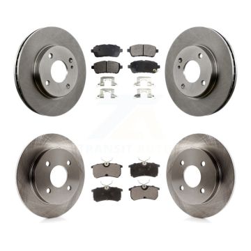 Front Rear Disc Brake Rotors And Ceramic Pads Kit For Ford Fiesta K8T-100969