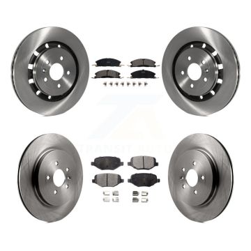 Front Rear Brake Rotors Ceramic Pad Kit For Ford Explorer Police Interceptor Utility Flex K8T-100973