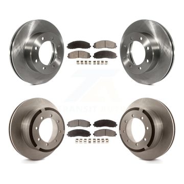 Front Rear Disc Brake Rotors And Ceramic Pads Kit For Ford F-350 Super Duty F-250 F-450 K8T-100979