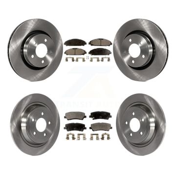 Front Rear Disc Brake Rotors And Ceramic Pads Kit For Ford Mustang V6 with 3.7L K8T-100981