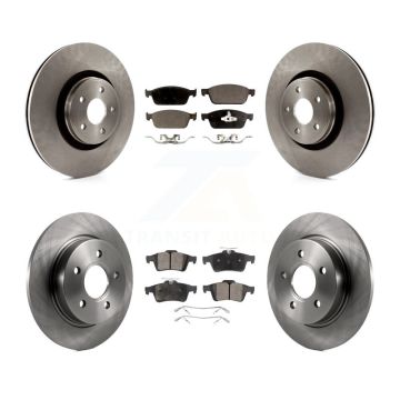 Front Rear Brake Rotor Ceramic Pad Kit For 2013-2018 Ford Focus With 335mm Diameter K8T-100983