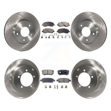 Front Rear Disc Brake Rotors And Ceramic Pads Kit For Mitsubishi Lancer K8T-101006