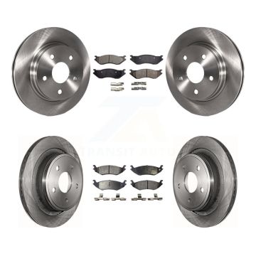 Front Rear Disc Brake Rotors And Ceramic Pads Kit For Dodge Ram 1500 K8T-101018