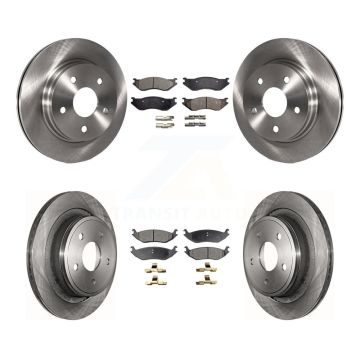 Front Rear Disc Brake Rotors And Ceramic Pads Kit For Dodge Ram 1500 Durango K8T-101019