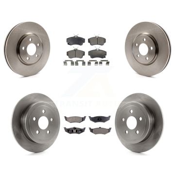 Front Rear Brake Rotor And Ceramic Pad Kit For 2008-2009 Chrysler PT Cruiser Turbocharged K8T-101021