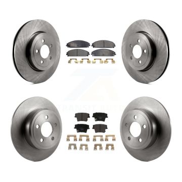 Front Rear Disc Brake Rotors And Ceramic Pad Kit For 2005-2006 Chrysler 300 AWD with 3.5L K8T-101029