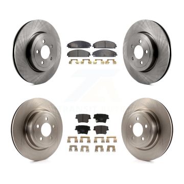 Front Rear Disc Brake Rotors And Ceramic Pads Kit For Dodge Charger With Police Package K8T-101031