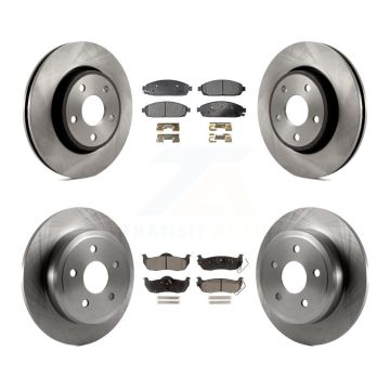 Front Rear Disc Brake Rotors And Ceramic Pads Kit For Jeep Grand Cherokee Commander K8T-101032