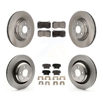 Front Rear Brake Rotor And Ceramic Pad Kit For 2015 Dodge Charger R T Scat Pack with 6.4L K8T-101034