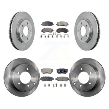 Front Rear Disc Brake Rotors And Ceramic Pads Kit For Mitsubishi Lancer Dodge Caliber K8T-101037