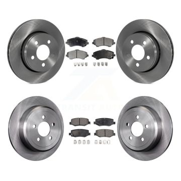 Front Rear Disc Brake Rotors And Ceramic Pads Kit For Jeep Liberty Dodge Nitro K8T-101045