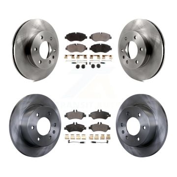 Front Rear Brake Rotor Ceramic Pad Kit For Sprinter 2500 Mercedes-Benz Dodge Freightliner K8T-101046