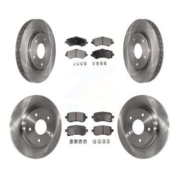 Front Rear Brake Rotors & Ceramic Pad Kit For Dodge Grand Caravan Journey Chrysler Town K8T-101047