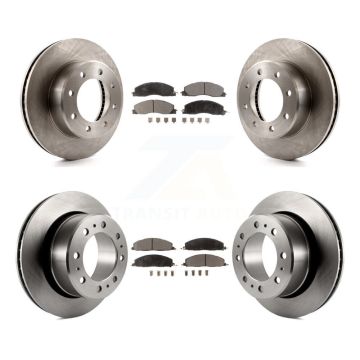 Front Rear Disc Brake Rotors And Ceramic Pads Kit For Ram 3500 2500 1500 Dodge K8T-101049