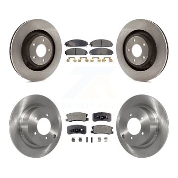 Front Rear Brake Rotors Ceramic Pad Kit For Dodge Caliber With 340mm Diameter Rotor K8T-101050