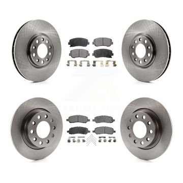 Front Rear Disc Brake Rotors And Ceramic Pads Kit For 2013-2016 Dodge Dart K8T-101061