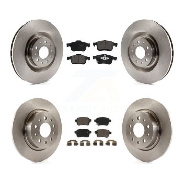 Front Rear Disc Brake Rotors And Ceramic Pads Kit For 2014-2020 Fiat 500L K8T-101066