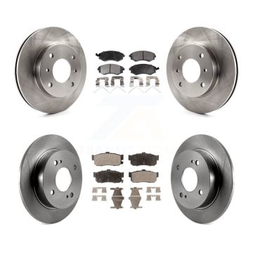 Front Rear Disc Brake Rotors And Ceramic Pads Kit For INFINITI G20 K8T-101074