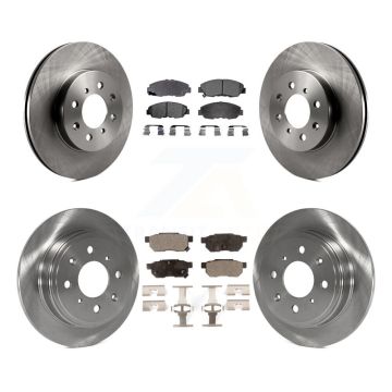 Front Rear Disc Brake Rotors And Ceramic Pads Kit For Honda Civic Acura EL K8T-101076