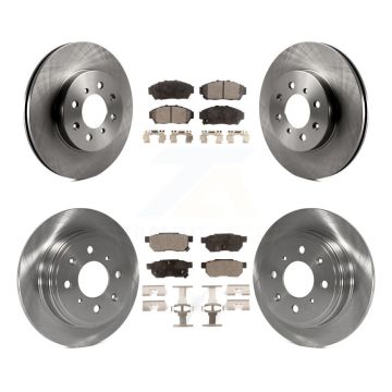 Front Rear Disc Brake Rotors And Ceramic Pads Kit For Acura Integra Honda Civic K8T-101078