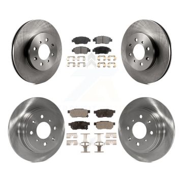 Front Rear Disc Brake Rotors And Ceramic Pads Kit For Honda Civic del Sol K8T-101079