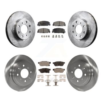 Front Rear Disc Brake Rotors And Ceramic Pads Kit For Honda Civic del Sol K8T-101081