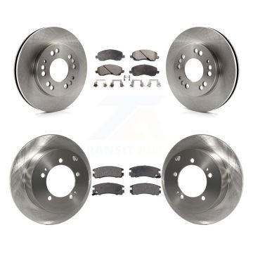 Front Rear Disc Brake Rotor & Ceramic Pad Kit For 2001 Mitsubishi Eclipse 2.4L From 06 01 K8T-101087