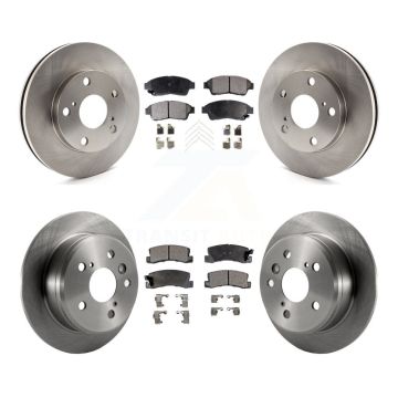 Front Rear Disc Brake Rotors And Ceramic Pads Kit For Toyota Camry K8T-101096