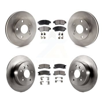 Front Rear Disc Brake Rotors And Ceramic Pads Kit For Toyota Camry K8T-101097