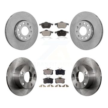 Front Rear Disc Brake Rotors And Ceramic Pads Kit For Volkswagen Passat Audi A6 K8T-101104