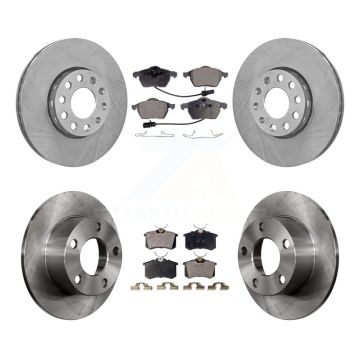 Front Rear Disc Brake Rotors And Ceramic Pads Kit For Volkswagen Passat Audi A6 K8T-101110