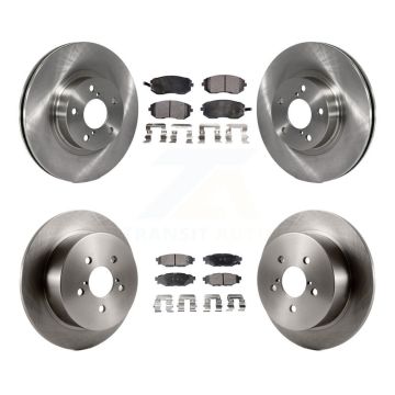 Front Rear Brake Rotors Ceramic Pad Kit For Subaru Legacy With 277mm Diameter Rotor K8T-101129
