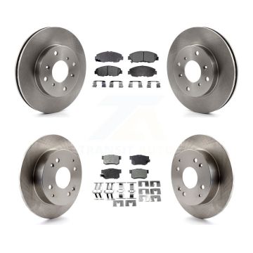 Front Rear Disc Brake Rotors & Ceramic Pad Kit For 1998-2002 Honda Accord Sedan with 2.3L K8T-101132