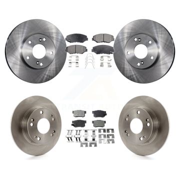 Front Rear Disc Brake Rotors And Ceramic Pads Kit For Honda Accord K8T-101136
