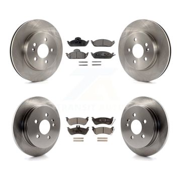 Front Rear Disc Brake Rotors And Ceramic Pads Kit For Mercedes-Benz ML320 ML350 ML430 K8T-101152
