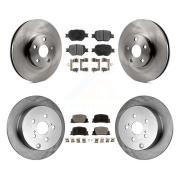 Front Rear Disc Brake Rotors And Ceramic Pads Kit For 2005-2010 Scion tC K8T-101170