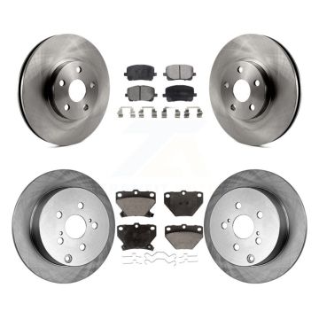 Front Rear Disc Brake Rotors And Ceramic Pads Kit For Toyota Matrix Corolla Pontiac Vibe K8T-101171