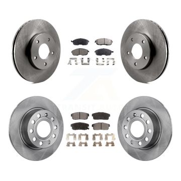 Front Rear Disc Brake Rotor And Ceramic Pad Kit For Nissan Maxima INFINITI I30 From 10/00 K8T-101173