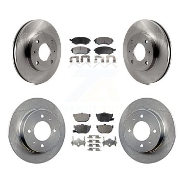 Front Rear Disc Brake Rotors And Ceramic Pads Kit For Hyundai Tiburon Elantra K8T-101174