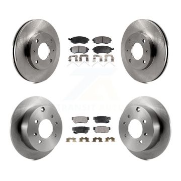 Front Rear Disc Brake Rotors And Ceramic Pads Kit For Hyundai Sonata K8T-101175