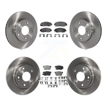 Front Rear Disc Brake Rotors And Ceramic Pads Kit For Honda Civic K8T-101200