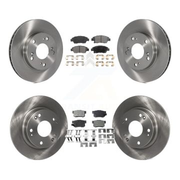 Front Rear Disc Brake Rotors And Ceramic Pads Kit For Honda Civic K8T-101202